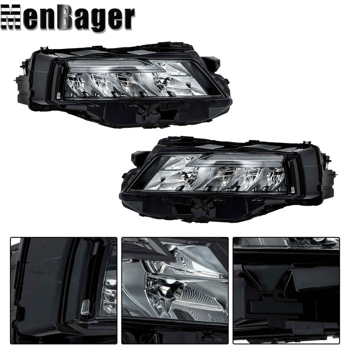 DURAFORCE Full LED Projector Pair Headlights For Nissan Rogue S SV SL 2021 2022 2023 Black