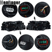 DURAFORCE Full LED Projector Pair Headlights For Nissan Rogue S SV SL 2021 2022 2023 Black