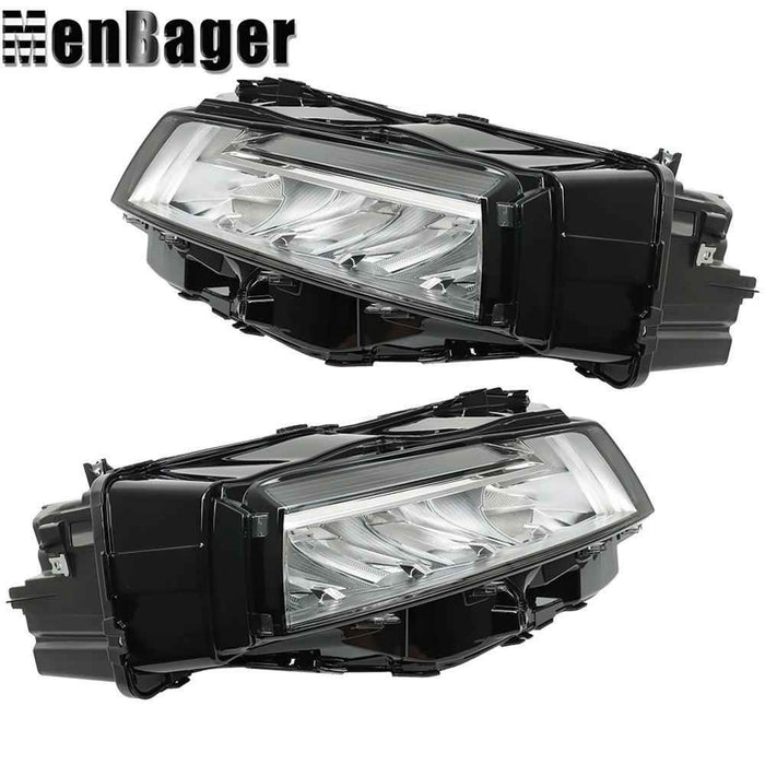 DURAFORCE Headlights For Nissan Rogue 2021 2022 2023 Driver&Passenger Chrome Housing LED