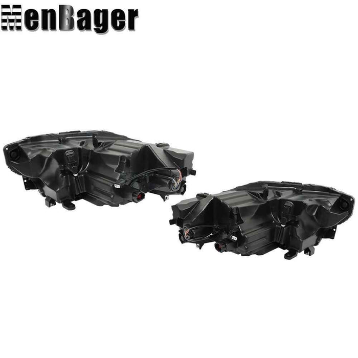 DURAFORCE Headlights For Nissan Rogue 2021 2022 2023 Driver&Passenger Chrome Housing LED