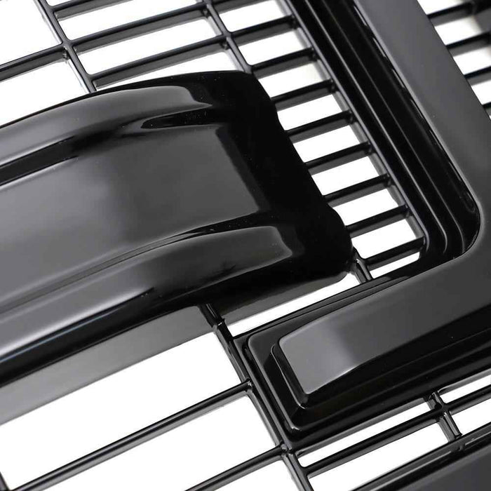 DURAFORCE Black ABS Plastic Grill For Ford F-150 Regular Cab 2009-2014 Front Upper Grille