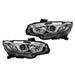 DURAFORCE For 2016-2020 Honda Civic Chrome Halogen LED DRL Headlights Assy Right&Left Side