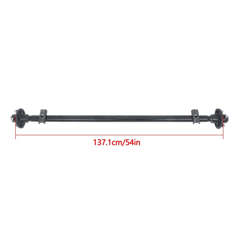 DURAFORCE 4 lug 54" Hub Face 2000 lbs 2k Trailer Boat Axle 4 on 4" Idler with U-Bolt Kit