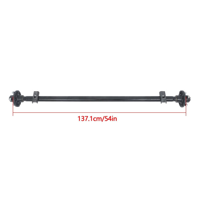 DURAFORCE 4 lug 54" Hub Face 2000 lbs 2k Trailer Boat Axle 4 on 4" Idler with U-Bolt Kit