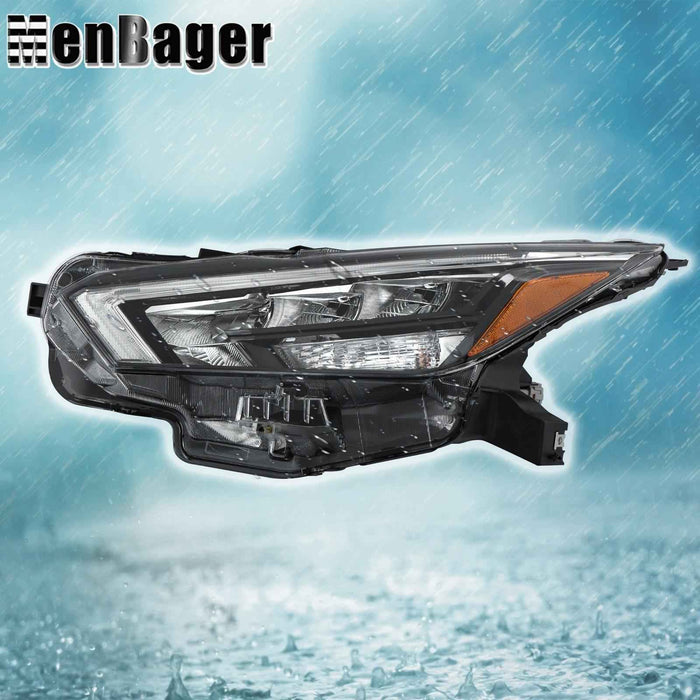 DURAFORCE Headlight Clear Lens LED Headlamp Black For 2020-2021 Nissan Versa Driver Side