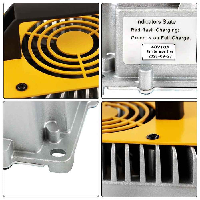 DURAFORCE Battery Charger Fit For EZgo RXV/ TXT Triangular style Plug IP67 18A 48V New