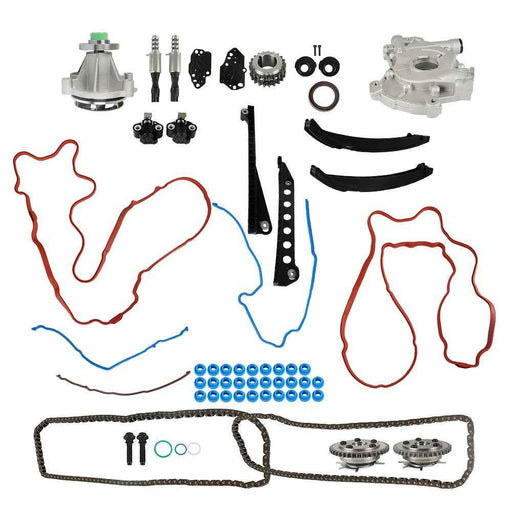 DURAFORCE Timing Chain Kit VVT Gears Solenoid Water Oil Pump For Ford Lincoln 5.4L V8