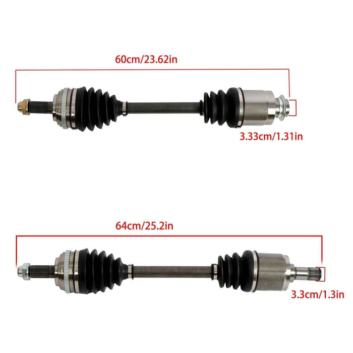DURAFORCE Front Driver Passenger CV Axle Assembly 664209 For Acura RSX Base 02-06 664210