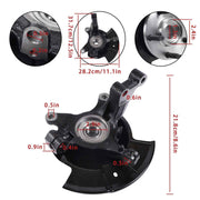 DURAFORCE Front Steering Knuckle & Wheel Bearing Hub Assembly Pair New For 07-10 Ford Edge
