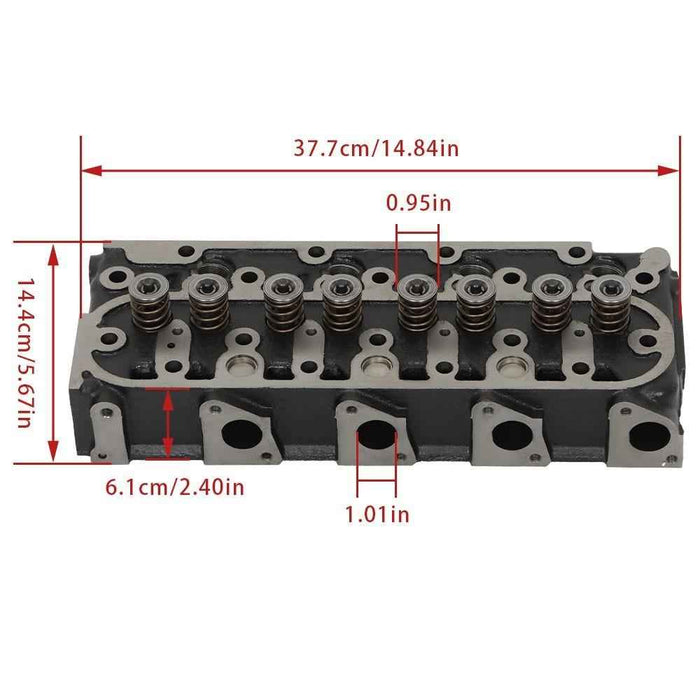 DURAFORCE Cylinder Head W/ Gasket Kit For Kubota V1505 1G091-03044 V1505D 16285-99352