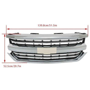 DURAFORCE Front Upper Bumper Grille Grill Chrome For Chevrolet Silverado 1500 2016-2018