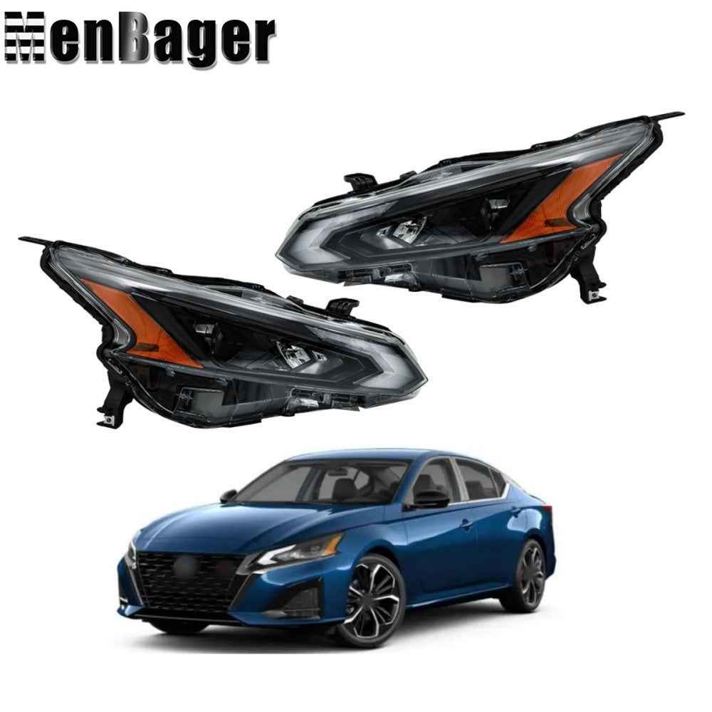 Full LED Headlights Black Housing For Nissan Altima 2023 2024 Left&Rig ...