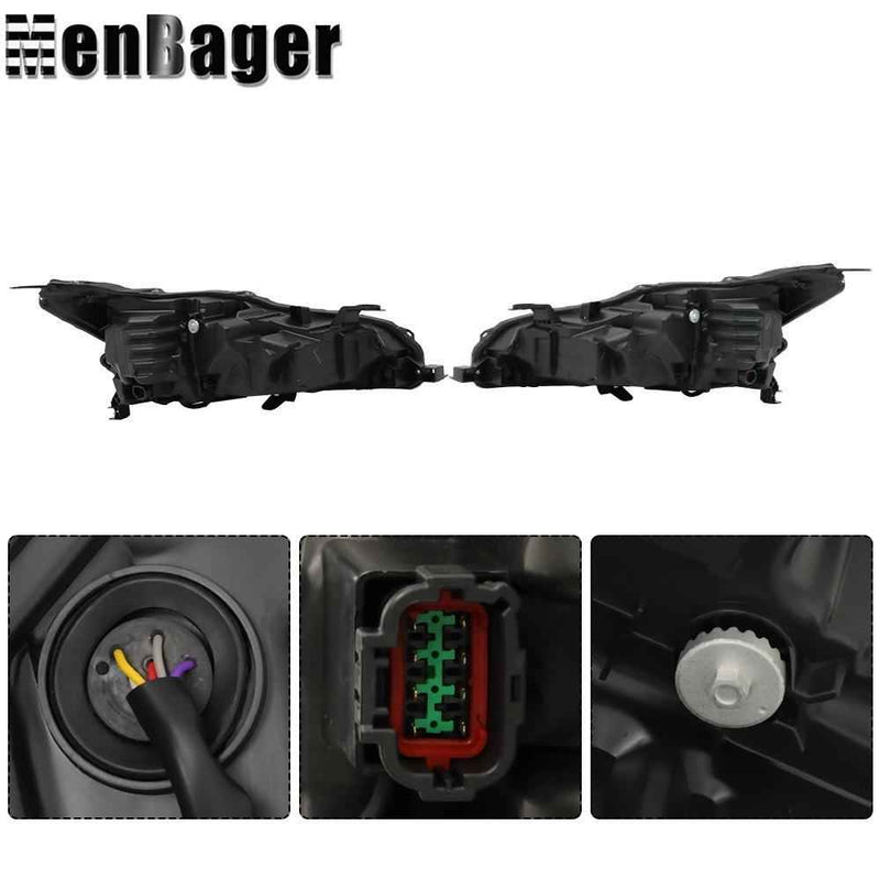 DURAFORCE Full LED Headlights Black Housing For Nissan Altima 2023 2024 Left&Right Side
