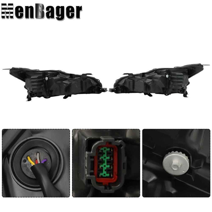 DURAFORCE Full LED Headlights Black Housing For Nissan Altima 2023 2024 Left&Right Side