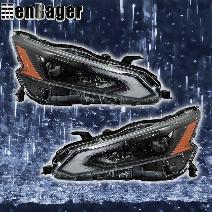 DURAFORCE Full LED Headlights Black Housing For Nissan Altima 2023 2024 Left&Right Side