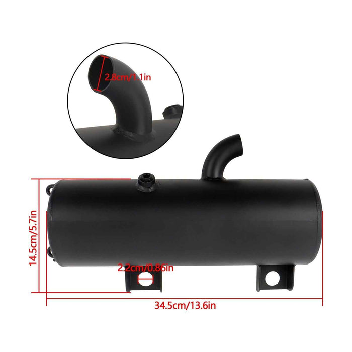 DURAFORCE For Polaris Scrambler 500 4×4 Exhaust Muffler Silencer W/Gaskets 1261006-489 New