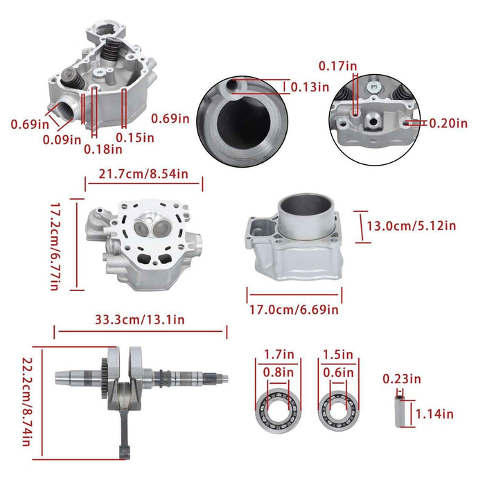 DURAFORCE For Honda TRX420 Engine Crankshaft Cylinder Rebuild Kit 12200-HP7-A01 New