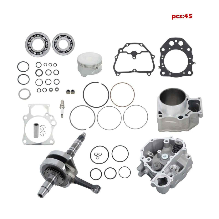 DURAFORCE Fit For Honda TRX500 Cylinder Head+Crankshaft+Cylinder Rebuild Kit+Bearing 09-24
