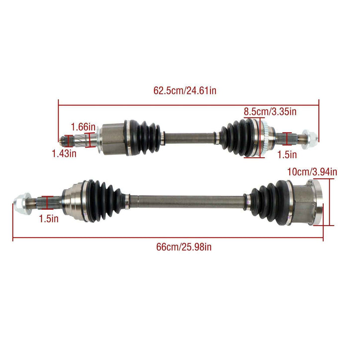 DURAFORCE For Infiniti G37 2009 2010-2013 Front Left & Right CV Axle Assembly 39100AL860
