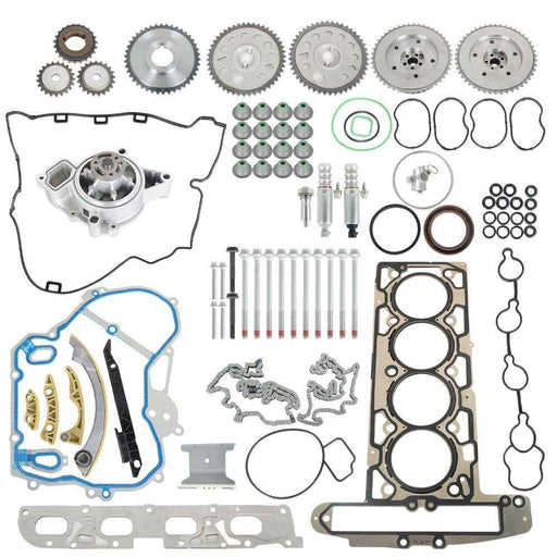 DURAFORCE Timing Chain Gears Kit + Head Gasket Bolts Set For GM Ecotec Buick GMC 2.0L 2.4L