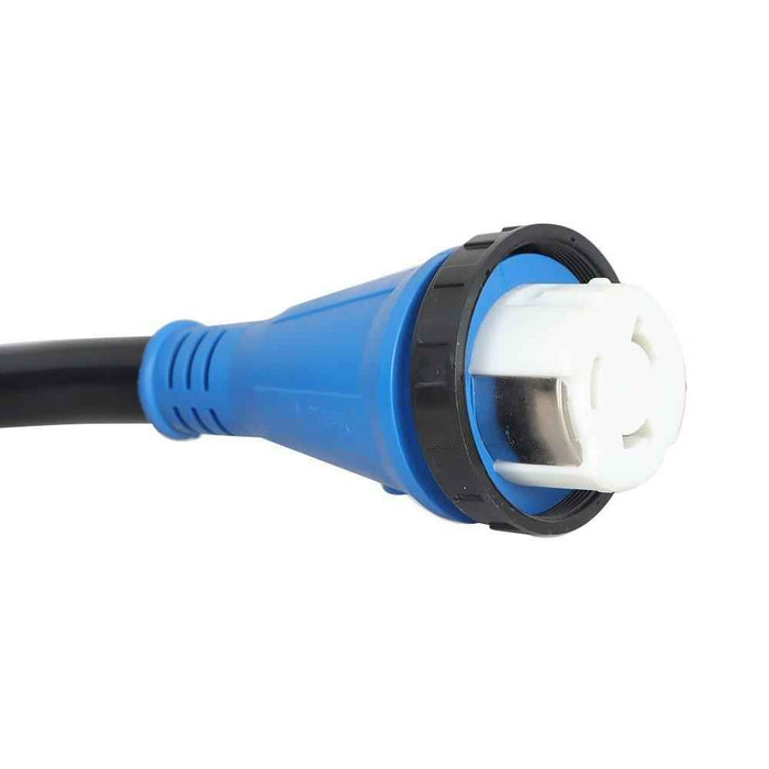 DURAFORCE 125/250V LED & 50A 25FT RV Extension Cord & Power Inlet Box Combo Kit Twist Lock