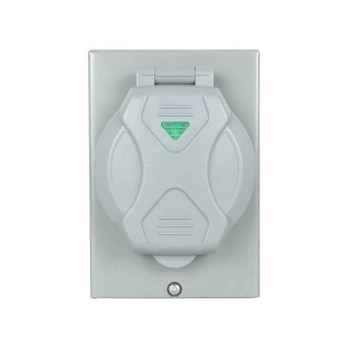 DURAFORCE 125/250V LED & 50A 25FT RV Extension Cord & Power Inlet Box Combo Kit Twist Lock