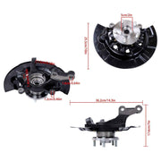 DURAFORCE Front Steering Knuckle+Wheel Hub Bearing For 12-17 Toyota Camry 698-382 698-383
