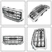 DURAFORCE Front Upper Grille For GMC Sierra 1500 16-2018 19 Chrome Grill Plastic GM1200743