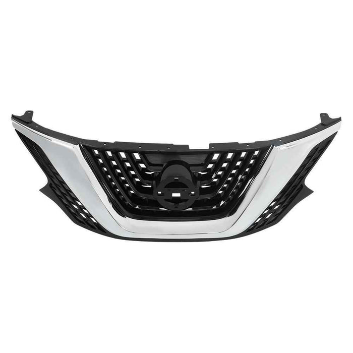 DURAFORCE Chrome+Black Plastic For Nissan Murano 2015-17 2018 Front Bumper Upper Grille
