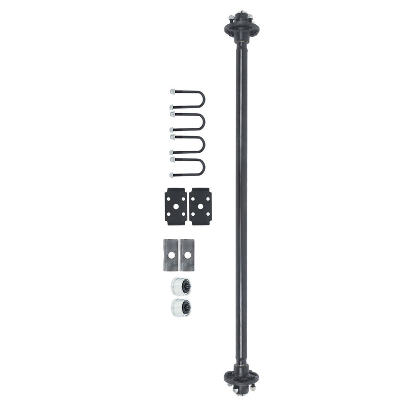 DURAFORCE 2000 lbs Trailer Boat Axle 4lug-4" 52" Hub Face 42" Spring Center W/ U-Bolt Kit