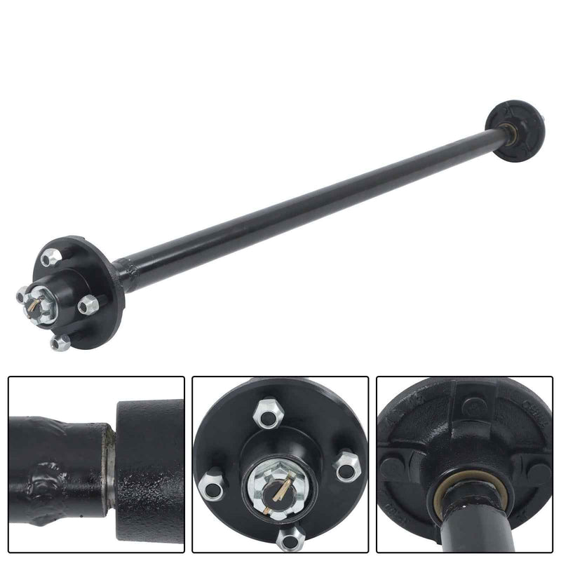 DURAFORCE 2000 lbs Trailer Boat Axle 4lug-4" 52" Hub Face 42" Spring Center W/ U-Bolt Kit