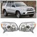 DURAFORCE Left+Right Side Halogen For Toyota 4Runner 2006-08-09 Headlights Chrome Housing