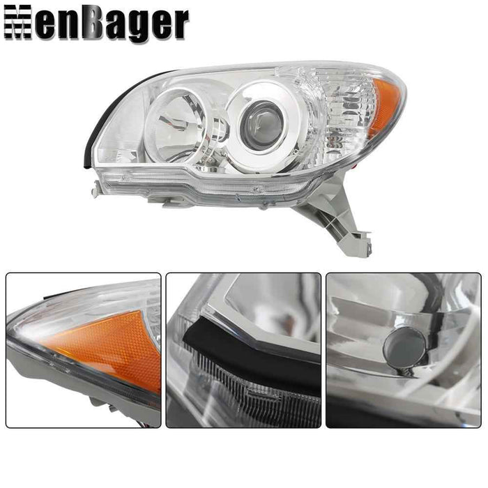 DURAFORCE Left+Right Side Halogen For Toyota 4Runner 2006-08-09 Headlights Chrome Housing