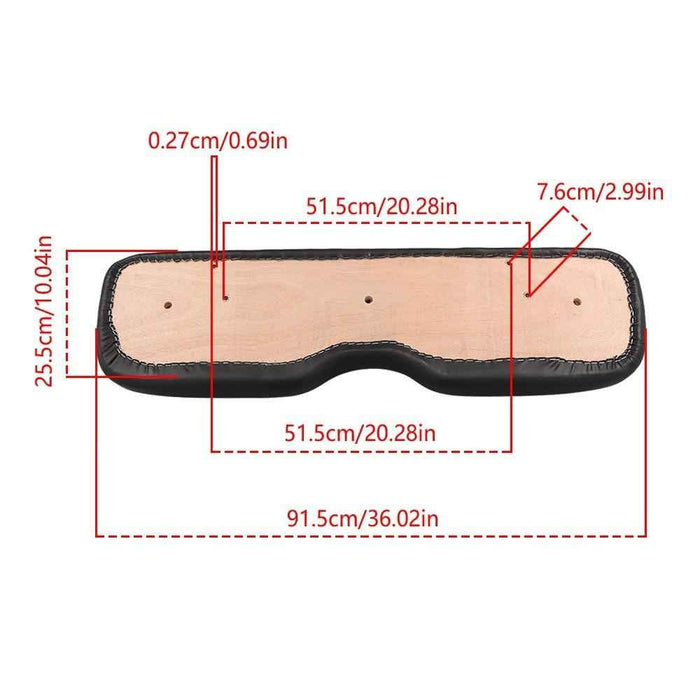 DURAFORCE Black Golf Cart Front Seat Cushion+ Backrest For EZGO Medalist TXT 1994-2013