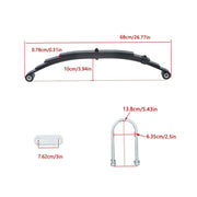 DURAFORCE 3500lb Single Trailer Axle Suspension Kit 1750lb 4 Leaf Springs with U bolt Kit