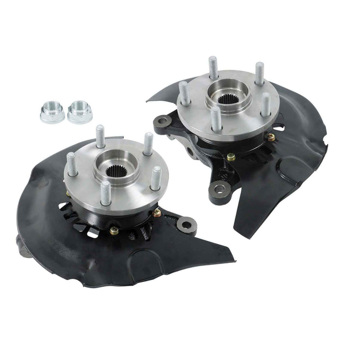 DURAFORCE Pair Front Steering Knuckle & Wheel Hub Bearings For Toyota Highlander 2.4L 3.3L