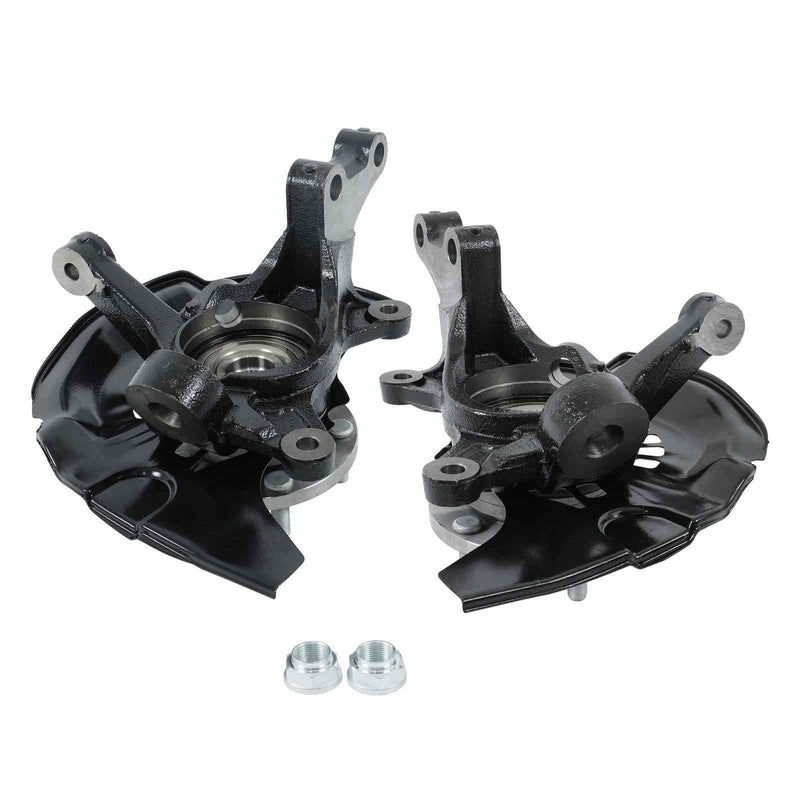 DURAFORCE Pair Front Steering Knuckle & Wheel Hub Bearings For Toyota Highlander 2.4L 3.3L
