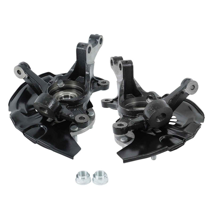 DURAFORCE Pair Front Steering Knuckle & Wheel Hub Bearings For Toyota Highlander 2.4L 3.3L