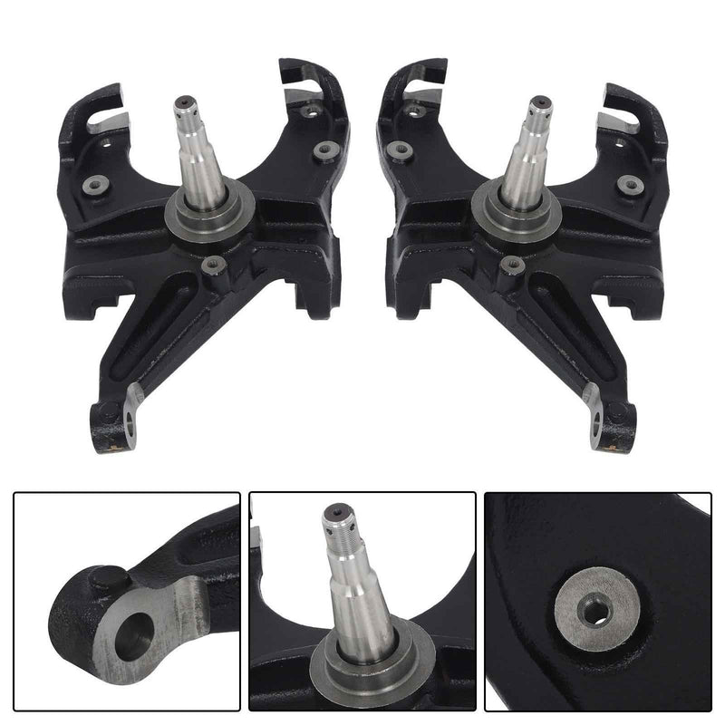 DURAFORCE For Chevrolet C10 Pickup 1973-1974 3" Drop Spindles Lowering Kit 1" Rotor LH RH
