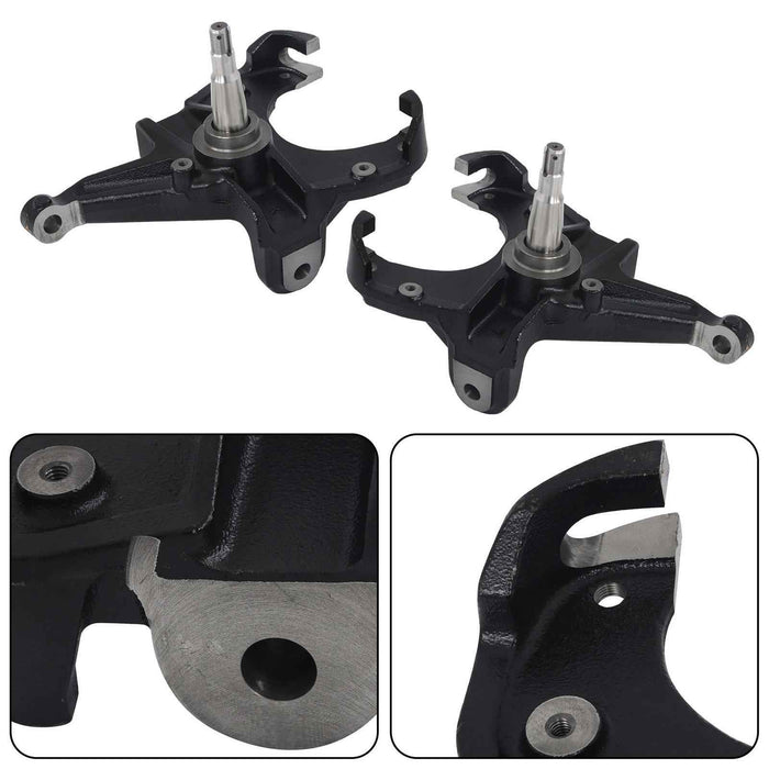 DURAFORCE For Chevrolet C10 Pickup 1973-1974 3" Drop Spindles Lowering Kit 1" Rotor LH RH