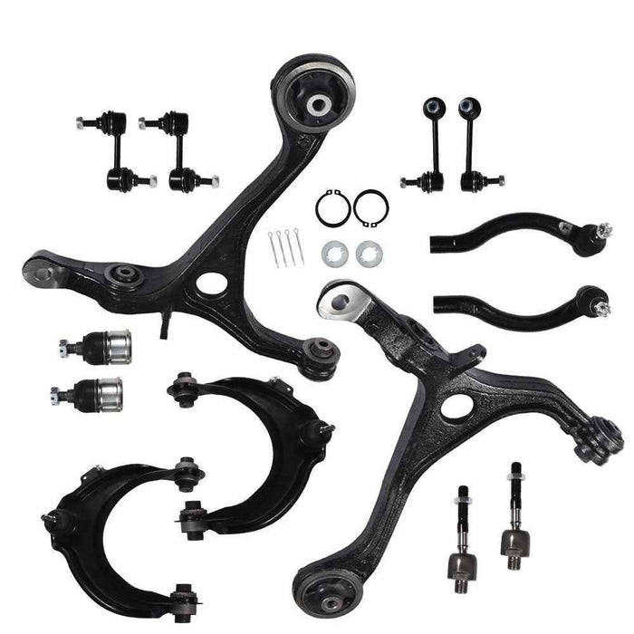 DURAFORCE 14PCS Front Upper Lower Control Arms Sway Bars Kit For Honda Accord 2003-2007