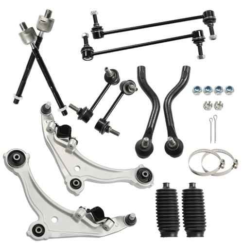 DURAFORCE Front Lower Control Arm Tie Rod Sway Bar Kit 12Pcs For 2009-2014 Nissan Maxima