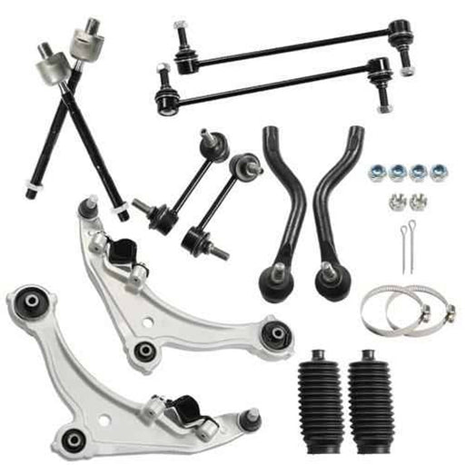 DURAFORCE Front Lower Control Arm Tie Rod Sway Bar Kit 12Pcs For 2009-2014 Nissan Maxima