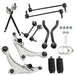 DURAFORCE Front Lower Control Arm Tie Rod Sway Bar Kit 12Pcs For 2009-2014 Nissan Maxima