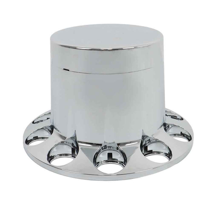DURAFORCE Chrome Flat Top Hub Cover Kit Lug Nut Wheel Axle Covers Semi Truck 33 MM 6 Pack