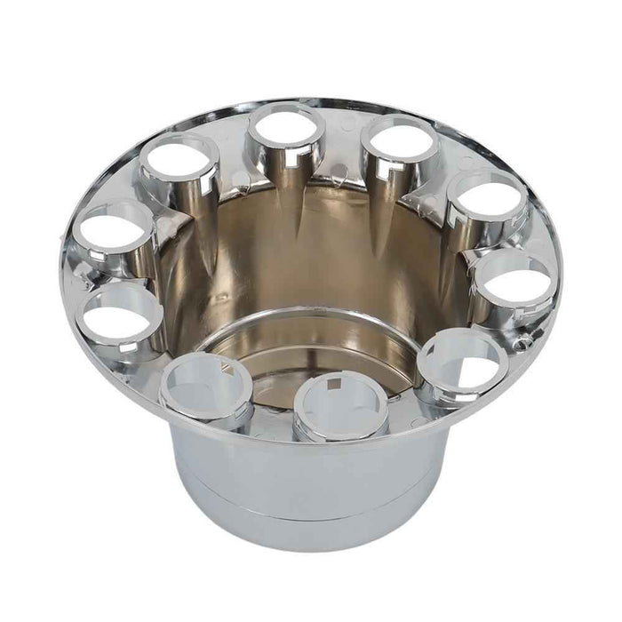 DURAFORCE Chrome Flat Top Hub Cover Kit Lug Nut Wheel Axle Covers Semi Truck 33 MM 6 Pack