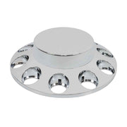 DURAFORCE Chrome Flat Top Hub Cover Kit Lug Nut Wheel Axle Covers Semi Truck 33 MM 6 Pack