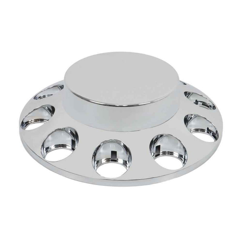 DURAFORCE Chrome Flat Top Hub Cover Kit Lug Nut Wheel Axle Covers Semi Truck 33 MM 6 Pack