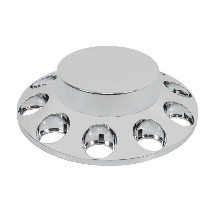 DURAFORCE Chrome Flat Top Hub Cover Kit Lug Nut Wheel Axle Covers Semi Truck 33 MM 6 Pack