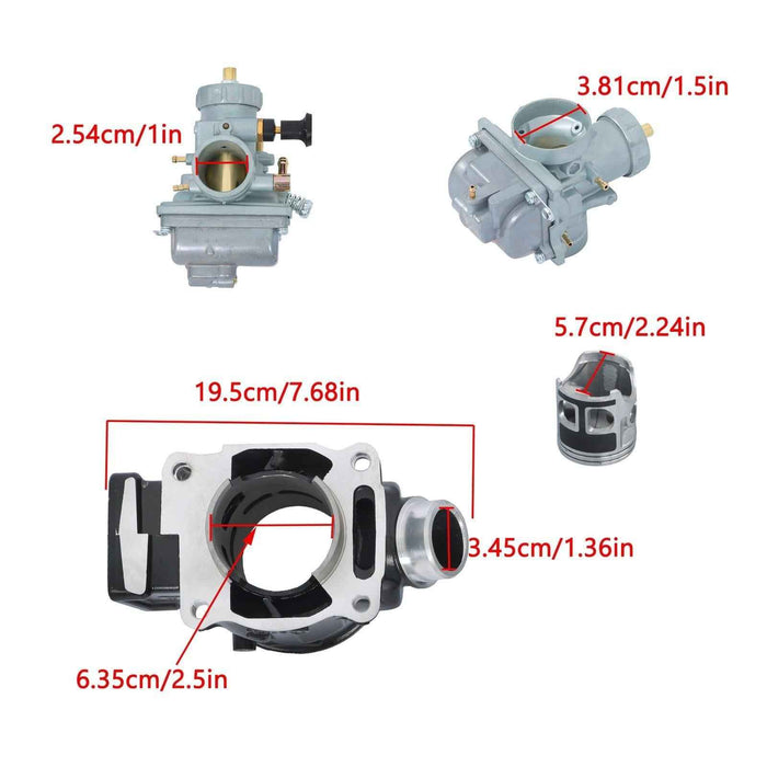 DURAFORCE For Yamaha Banshee 350 YFZ350 1987-2006 Carburetor Cylinder Crank Gasket Kit